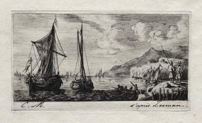 Calais - Barcos nivelados, 1850.