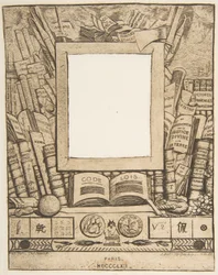 Desenho para uma moldura para o retrato de Armand Guéraud, 1862.