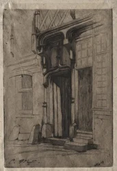 Entrada de um antigo convento na Rue Mirabeau, Bourges