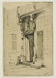 Entrada de um antigo convento, na rue Mirabeau, Bourges