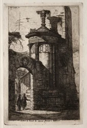 Entrada para o convento capuchinho francês em Atenas, 1854.