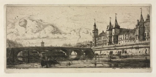 gravuras de Paris: a ponte de troca