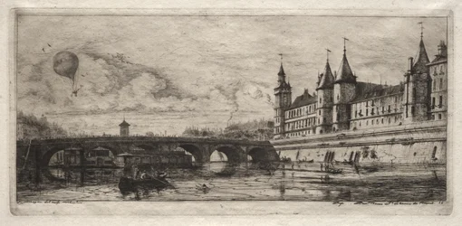 gravuras de Paris: a ponte de troca