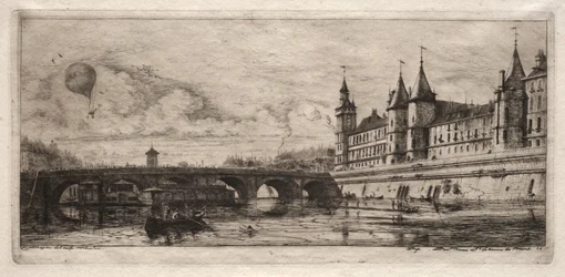 Gravuras de Paris: The Exchange Bridge, 1854.
