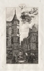 Gravuras de Paris: Tourelle, rue de l&39;Ecole de Médicine, 1861.