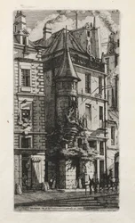 Casa com uma torre, rue de la Tixéranderie, Paris, 1852.