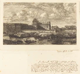 O Antigo Louvre, de uma pintura de Zeeman, 1651