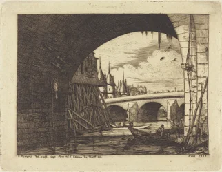 O arco da Pont Notre-Dame, Paris