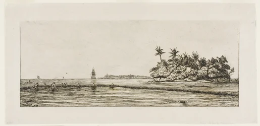 Oceania: Pesca, Perto de Ilhas com Palmeiras no Grupo Uea ou Wallis, 1845