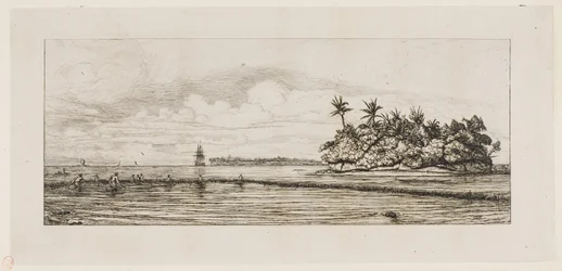 Oceania: Pesca, Perto de Ilhas com Palmeiras no Grupo Uea ou Wallis, 1845