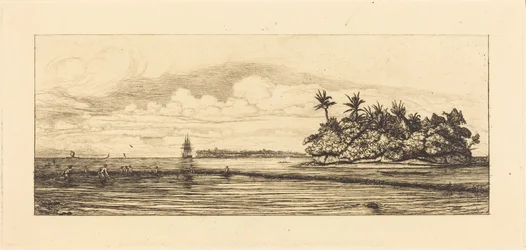 Oceânia, ilhéus em Uvea (Wallis); Pesca com palmas, 1845
