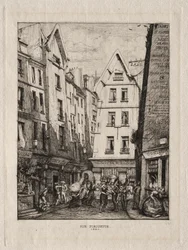 Rua Pirueta, perto dos Mercados, Paris, 1860.