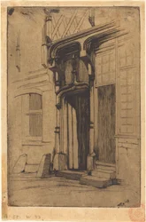 Porta de um antigo convento, Rue Mirabeau, Bourges