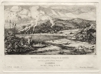 A pequena colônia francesa em Akaroa, 1845