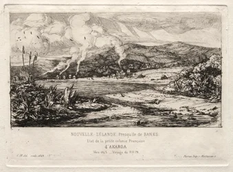A pequena colônia francesa em Akaroa, 1845, 1865.