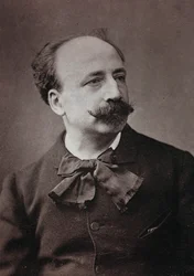 Álbum Artístico e Biográfico, 5º ano, salão 1885; retrato do pintor francês Louis Deschamps (1846-1902)
