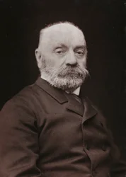 Álbum Artístico e Biográfico, 6º ano, Salão 1885; retrato do pintor francês Baker Gustave Rodolphe (1824-1888)
