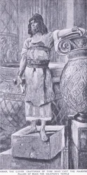 Hiram, o artesão inteligente de Tiro que lançou os majestosos pilares de bronze para o templo de Salomão