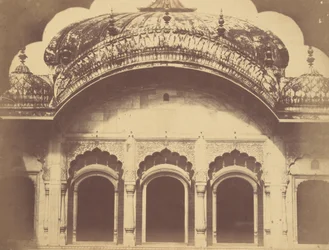 (xterior do Trono de Cristal no Dewan-i-Khas