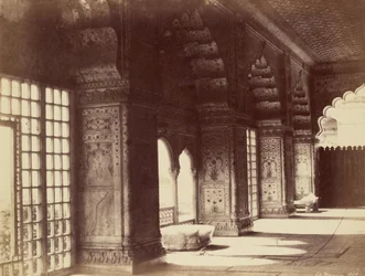 Interior do Trono de Cristal no Dewan-i-Khas