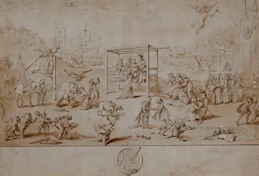 A raça europeia: uma caricatura alegórica sobre o estado da Europa política em 1738-9,