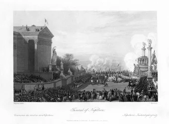 O funeral de Napoleão Bonaparte, 1818.