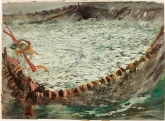 Estudo para &39;Pilchards&39;, c.1897 (óleo sobre papel)