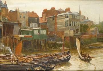 O Tamisa em Cold Harbour, Blackwall, 1896