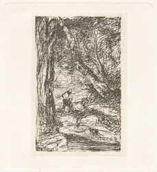 Planche XI - Le Bûcheron (Placa XI - O Lenhador),c. 1857 (gravura)