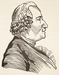 Diderot, cópia de Boris Mestchersky (n.1957), ilustração da &39;História da Nação Francesa&39;, Ciências, Volumes I e II, de Gabriel Hanotaux (1853-1944), 1924