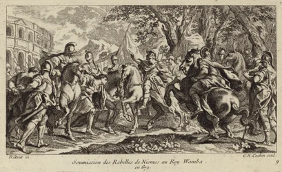 Submissão dos rebeldes de Nimes a Wamba, rei dos visigodos, 672