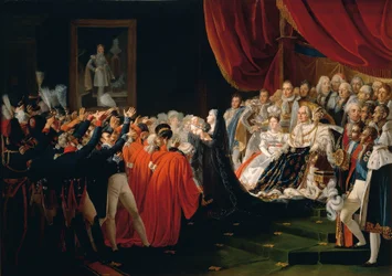 França, Versalhes, A duquesa de Berry apresenta o duque de Bordéus aos espectadores