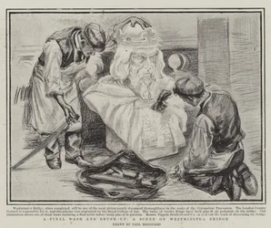 Uma lavagem final e Brush Up, uma cena na ponte de Westminster