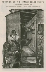 Esboços nos tribunais de polícia de Londres