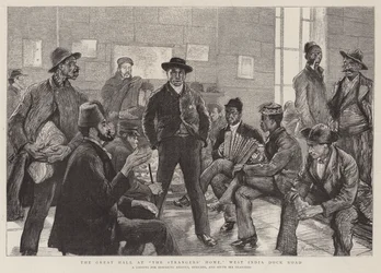 O grande salão na casa dos estranhos, West India Dock Road