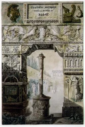 Antique Fragments from Ancient Rome, design para uma página de título do 