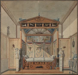 Projeto da cama, c.1800