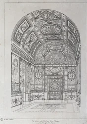 Interior de estudo do Rei de Espanha em Paris