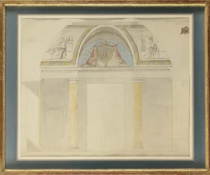 Estudo para a decoração do trono no Palais des Tuileries