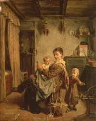 Cache-Cache, um interior com mãe e filho