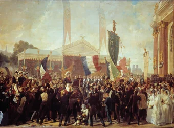 Entrada triunfante do Príncipe Presidente Louis Napoleon Bonaparte (1808-1873) em Paris 17 de outubro