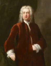 Retrato de um cavalheiro não identificado do século XVIII, apresentado como retrato de Georg Frideric Handel, 1737