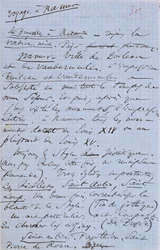 Página 302 do panfleto de Baudelaire &39;Pauvre Belgique&39; descrevendo sua viagem a Namur, 1864