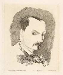 Auto-retrato de Charles Baudelaire, pub. 1869 (gravura)