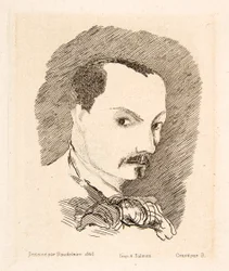 Auto-retrato de Charles Baudelaire, pub. 1869.