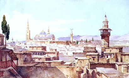 Vista, de, damasco