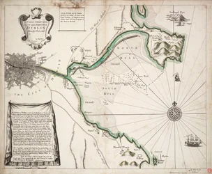 Uma carta correta da cidade e do porto de Dublin, Irlanda