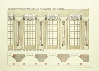 Sala de Recepção e Música, c.1901 (litografia colorida)