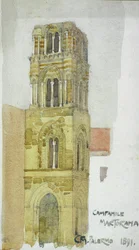 Campanile Martorama, Palermo, 1891 (lápis e aquarela)