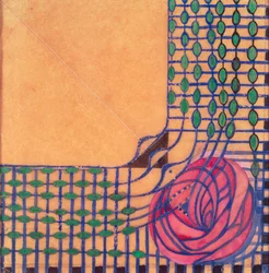 Desenho para um têxtil estampado (aguarela)
